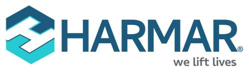 Harmar logo with an abstract geometric shape and the text