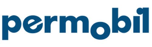 Permobil logo in dark blue text.