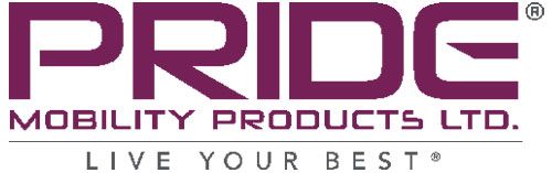 Pride Mobility Products Ltd. logo in purple; tagline