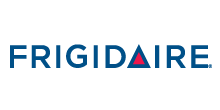 Frigidaire logo with blue text and a red triangle in the 