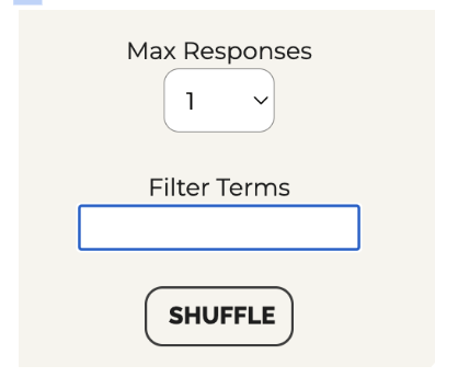 Winner list tool with max response and filter term -Stampede Social