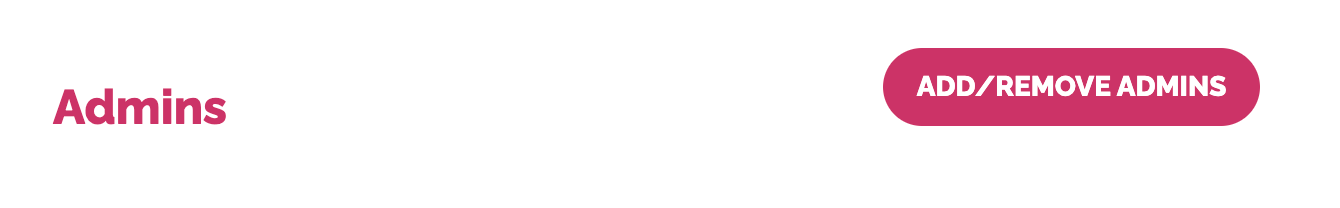 pink button with add remove admin text