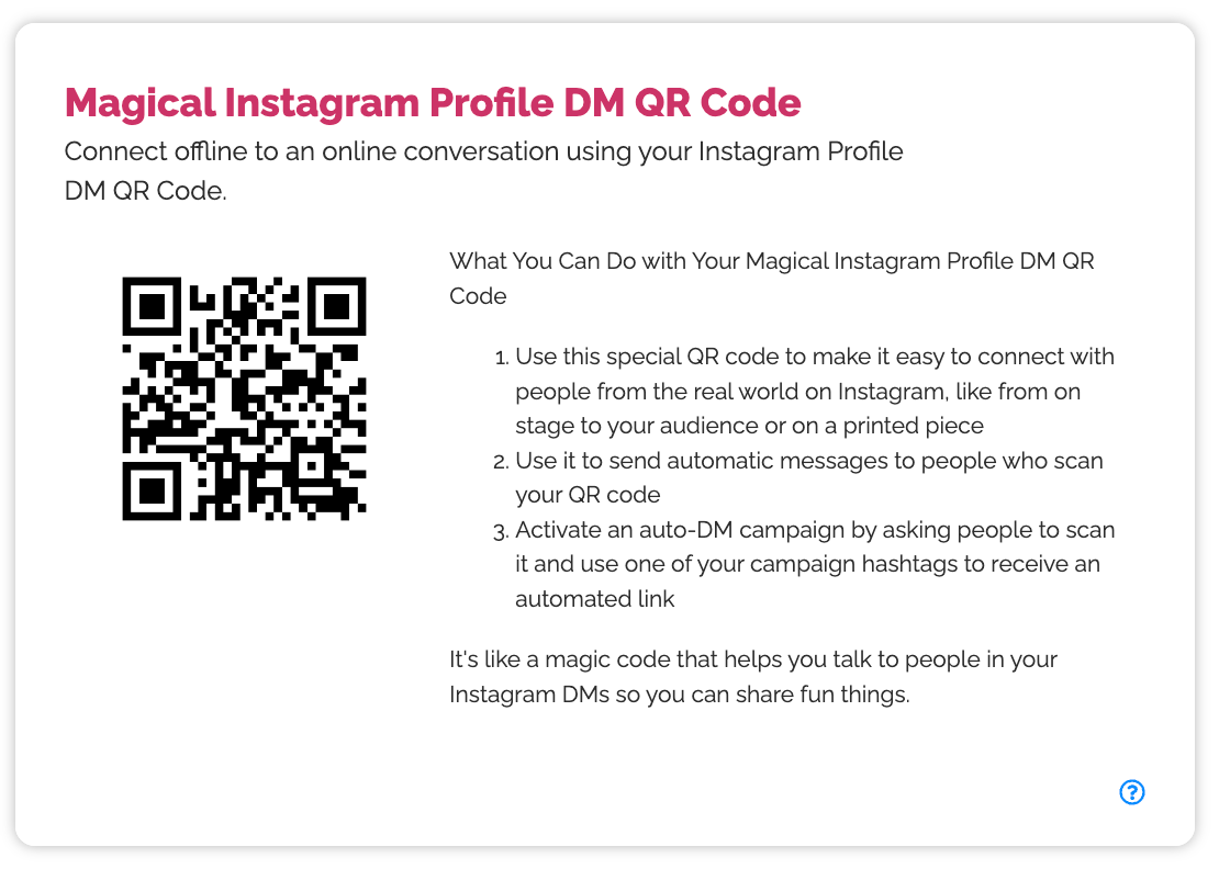 Guide line about Instagram profile DM QR code-Stampede Social