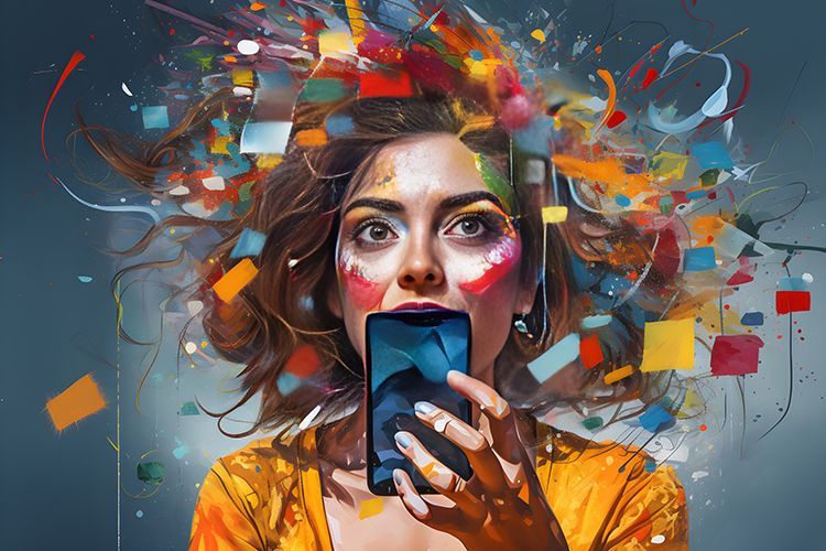 Colorful image of girl