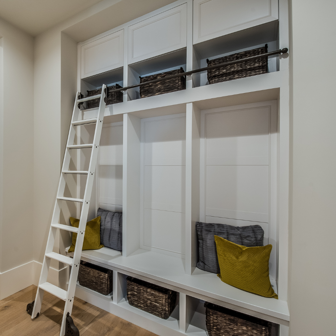 Custom built-in storage in a Vermont home