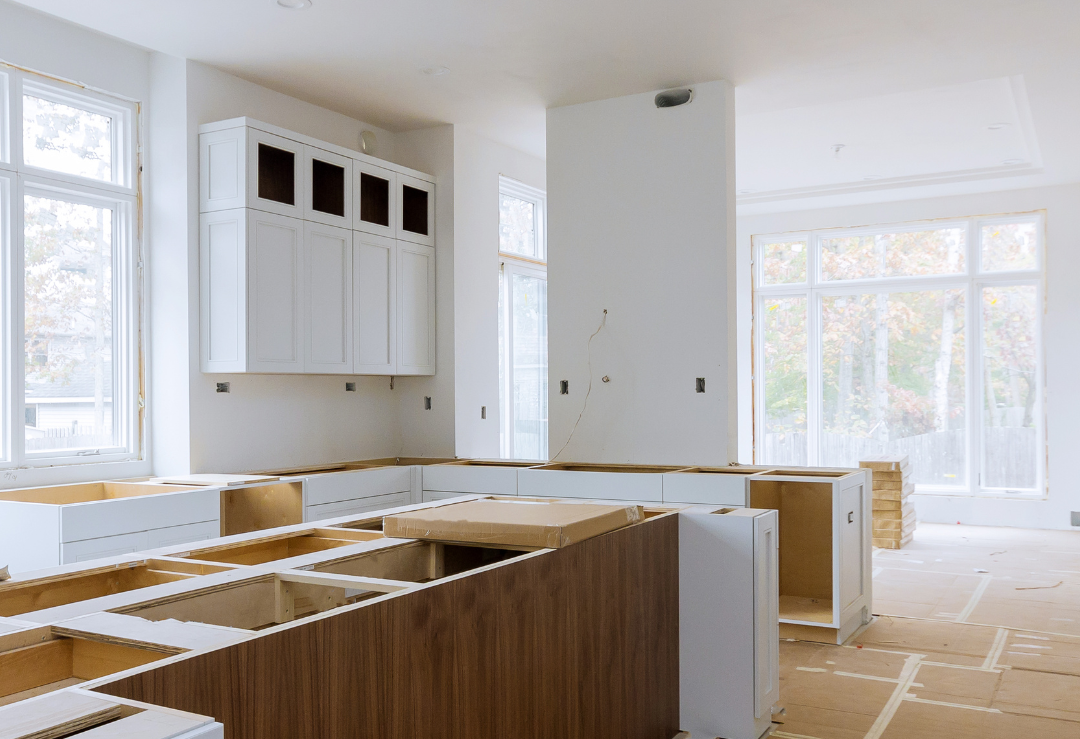Kitchen mid-renovations.