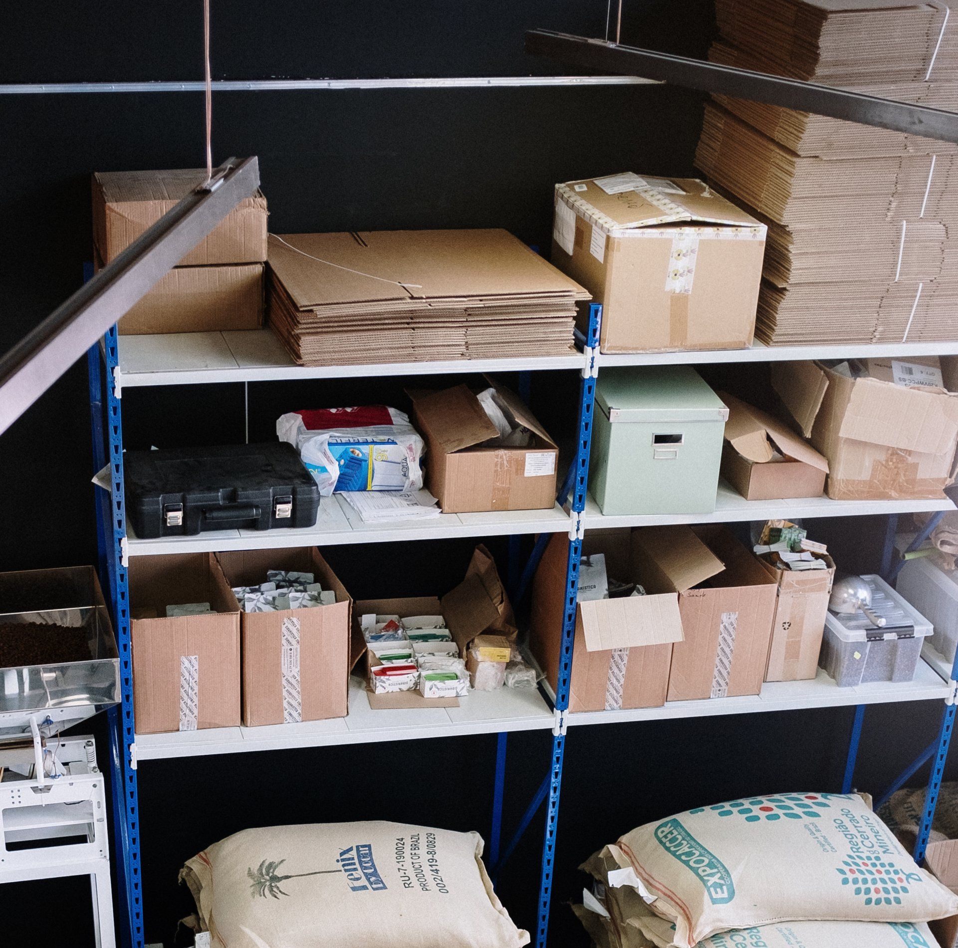 Garage storage for paper and dry goods