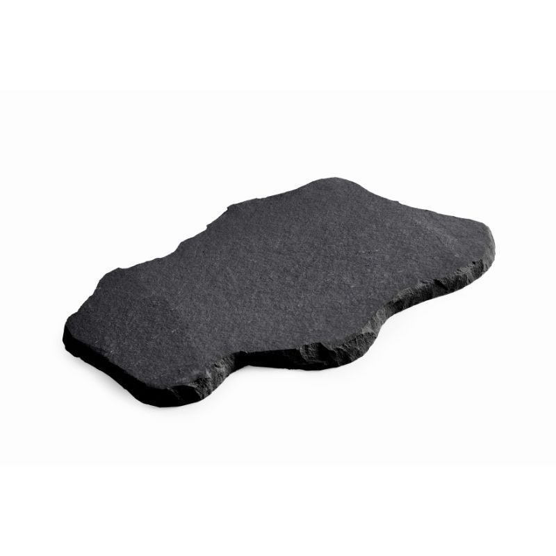 Black rectangular slate serving platter.