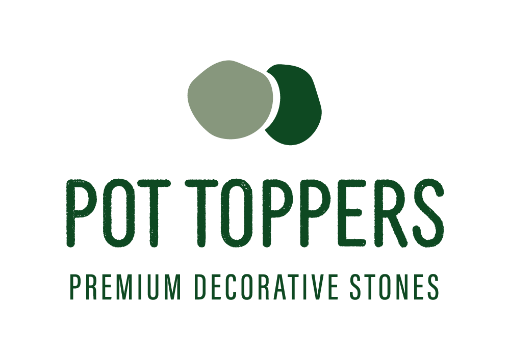 Logo: Two overlapping stones, green and gray, above 