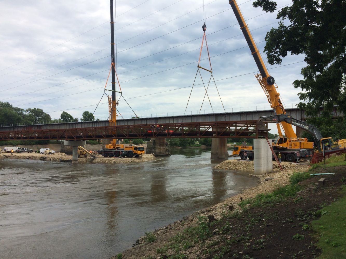 Ongoing Construction Of Bridge — Kankakee, IL — Kankakee Valley Construction Co
