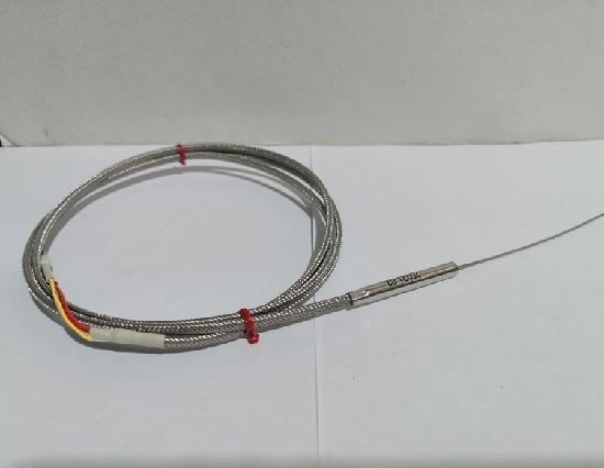 Termopar Tipo K de Punta, 1.5MM Ø x 150mm.Con 1mtro de Extensión de Malla Inoxidable