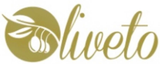 Logo “oliveto” verde oliva con un ramo d’ulivo all’interno della O