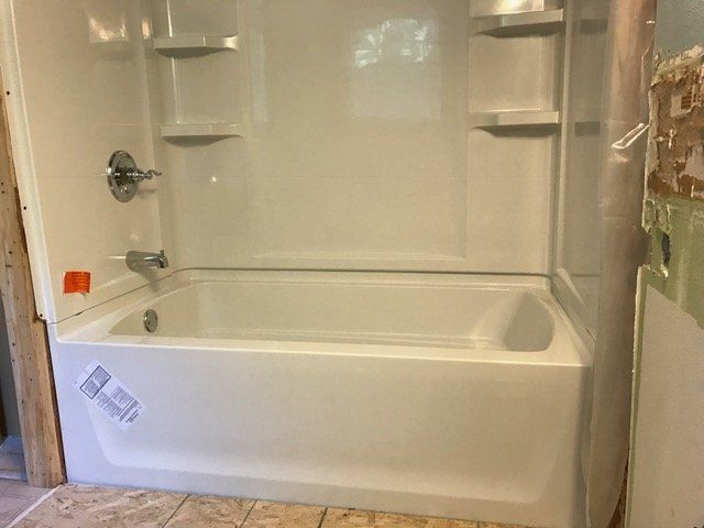Installed Bathtub — Jefferson, WI — Precision Plumbing Services Installed Bathtub — Jefferson, WI — Precision Plumbing Services