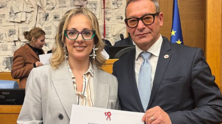 Rosa Pestilli con Francesco Longobardi (MEDEA ODV)