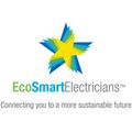 EcoSmartElectricians logo with a blue, green, and yellow star and tagline about a sustainable future