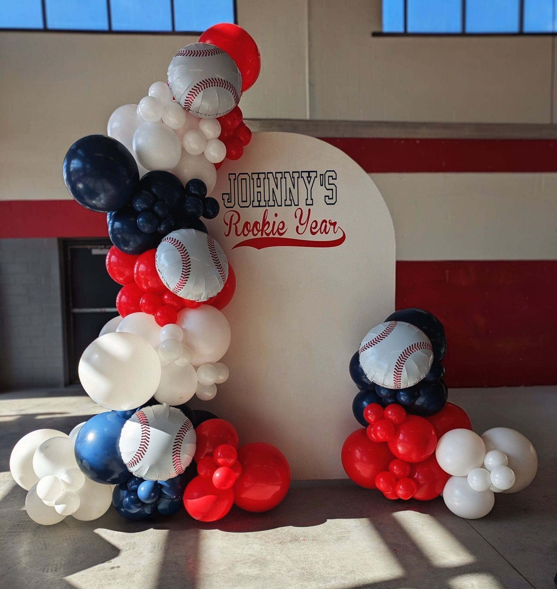 rookie year birthday balloons