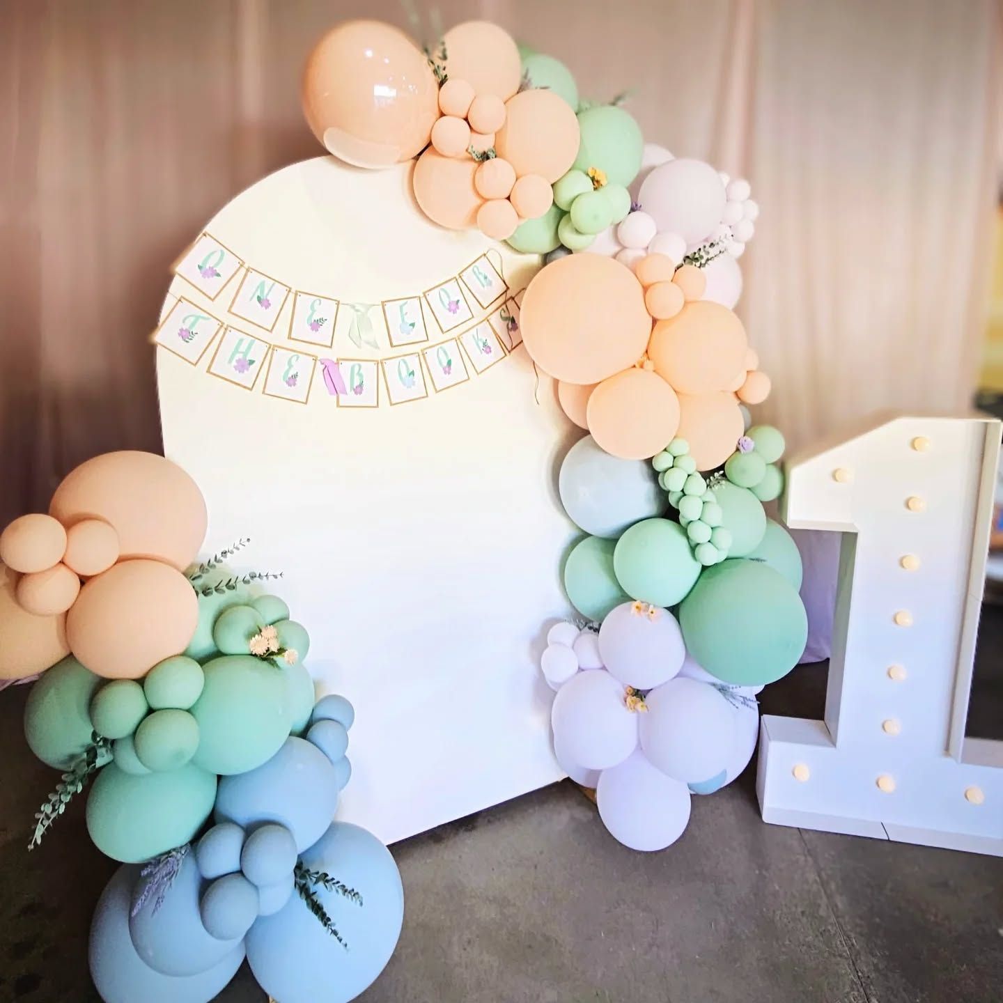 first birthday balloon display