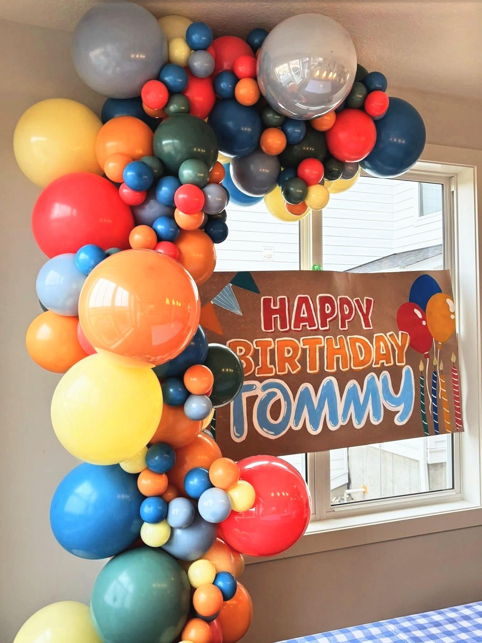 birthday balloon garland