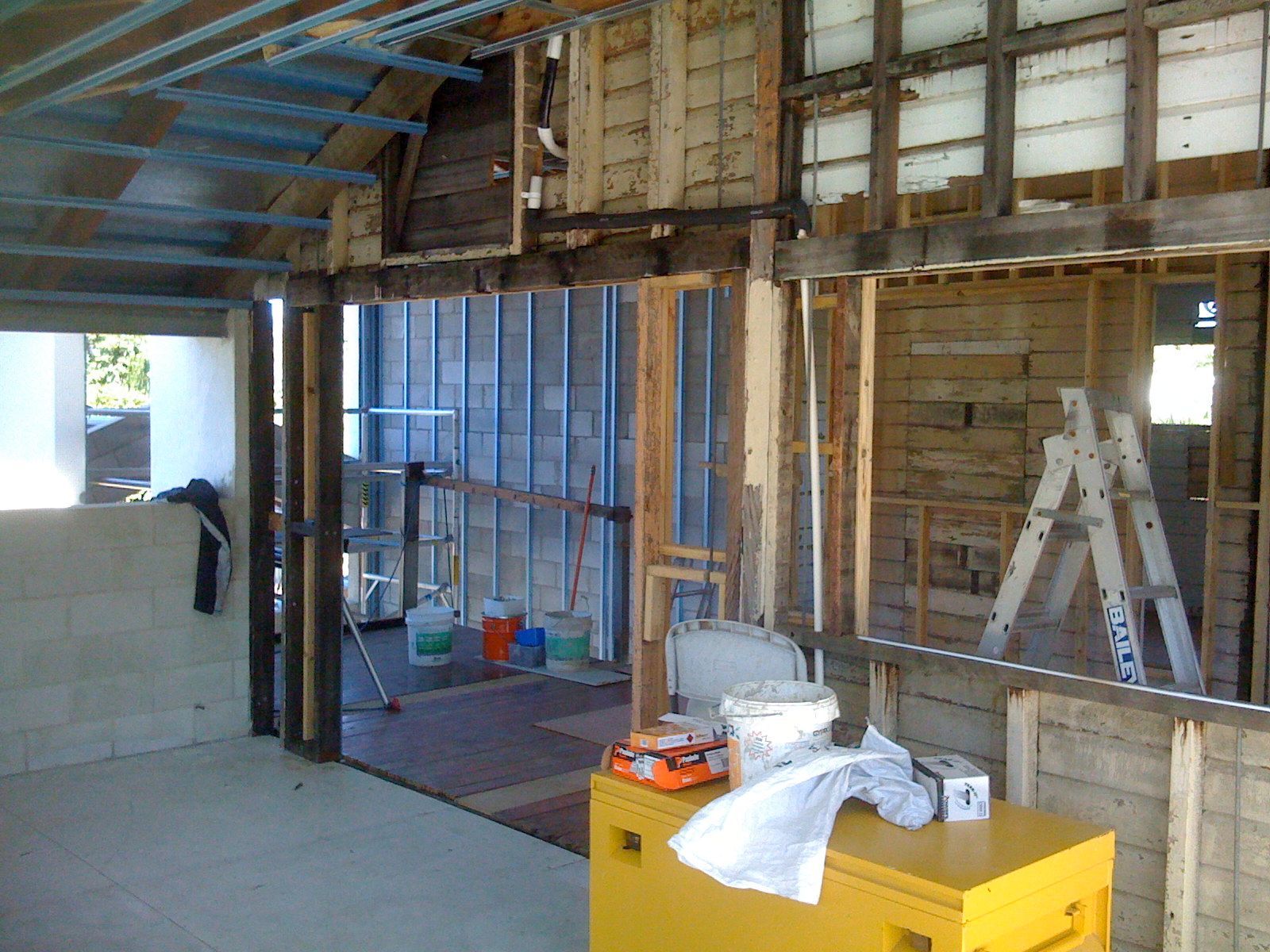 Partially Renovated Room with Exposed Framing — SS Building Services in Townsville, QLD