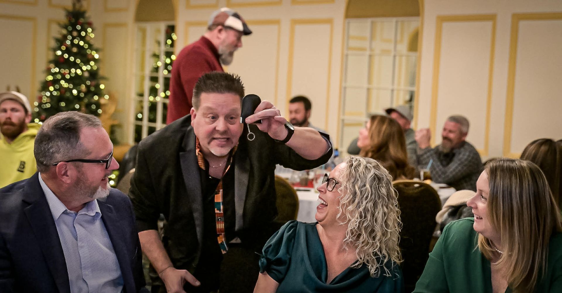 Stephan's creating a magic moment with a spectator's ring in the Boston area.