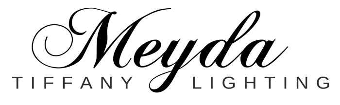 Meyda Tiffany Lighting logo in black script on a white background