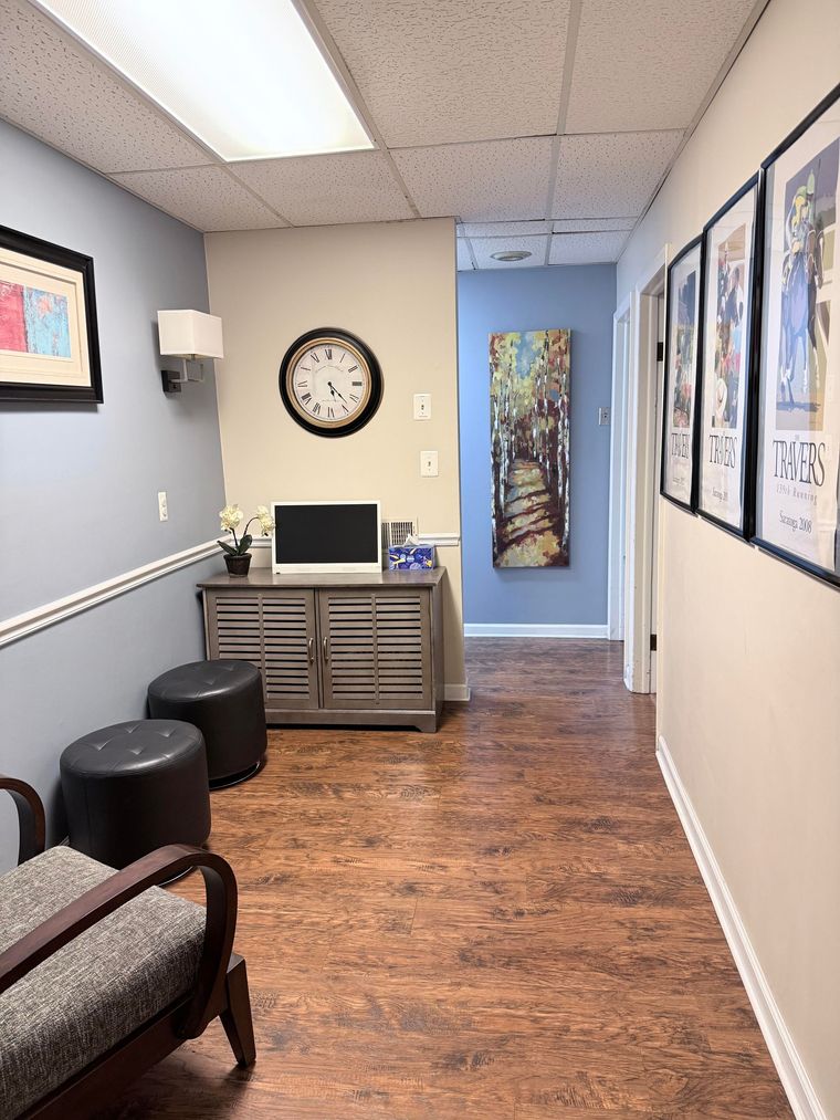 Waiting room at Resmile Dental Care in Bridgewater, New Jersey