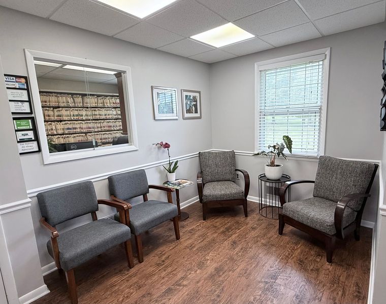 Waiting room at Resmile Dental Care in Bridgewater, New Jersey