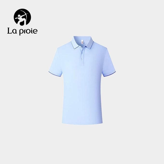 (TEAM)男女同款撞色翻領POLO衫-淺藍色(CHB560215)