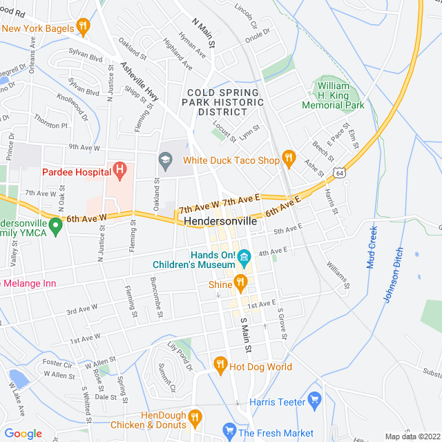 Map of business location