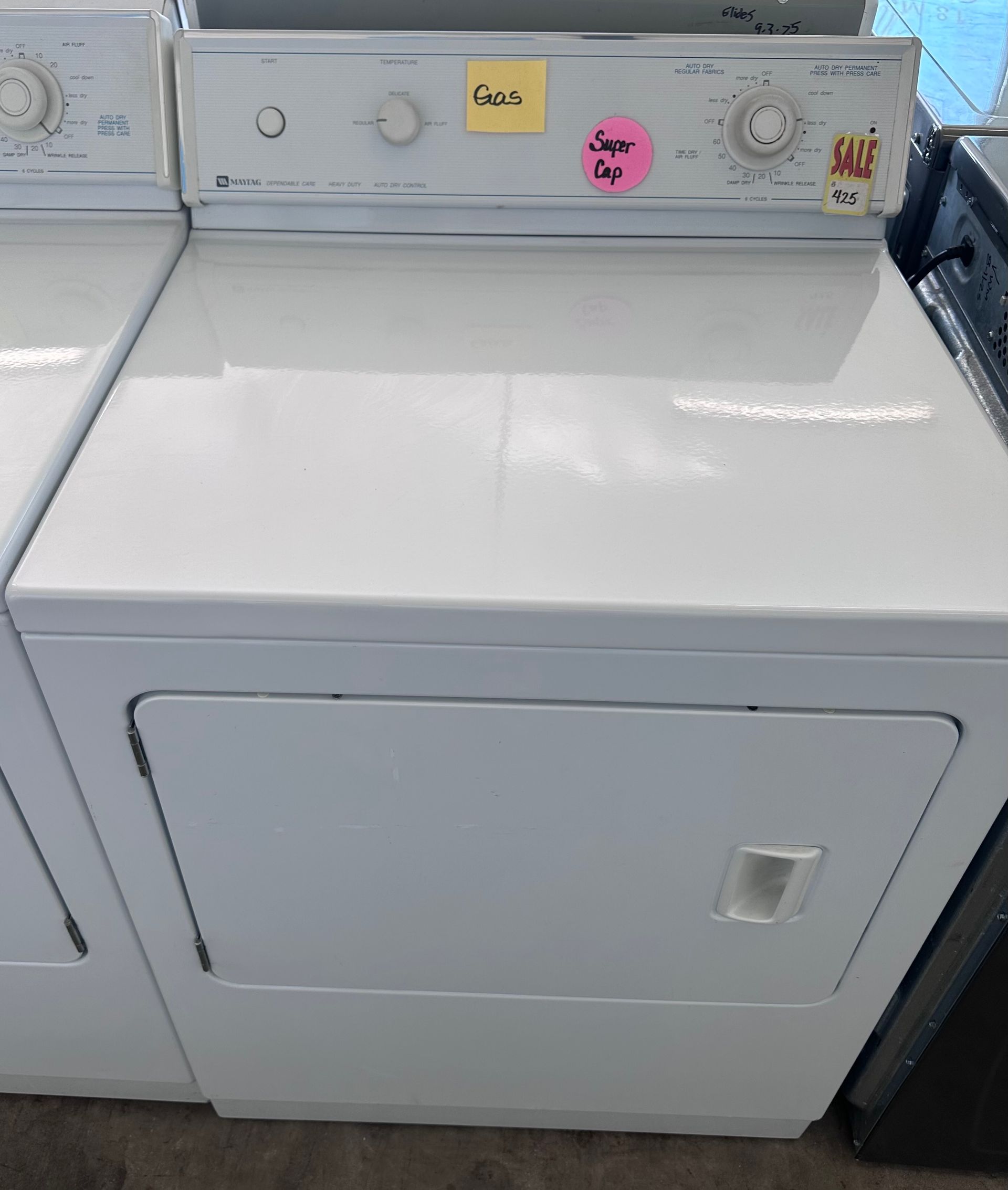 White electric dryer