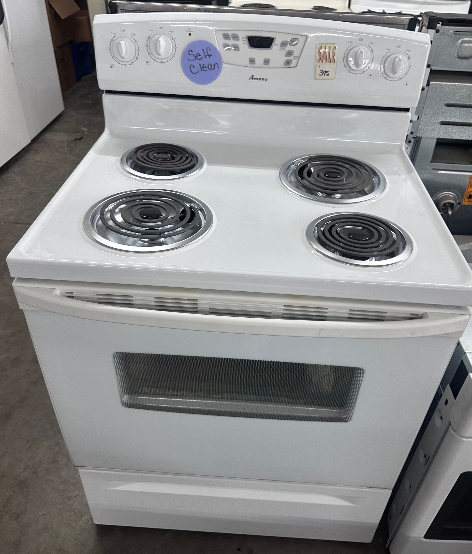 Amana electric  range Self clean