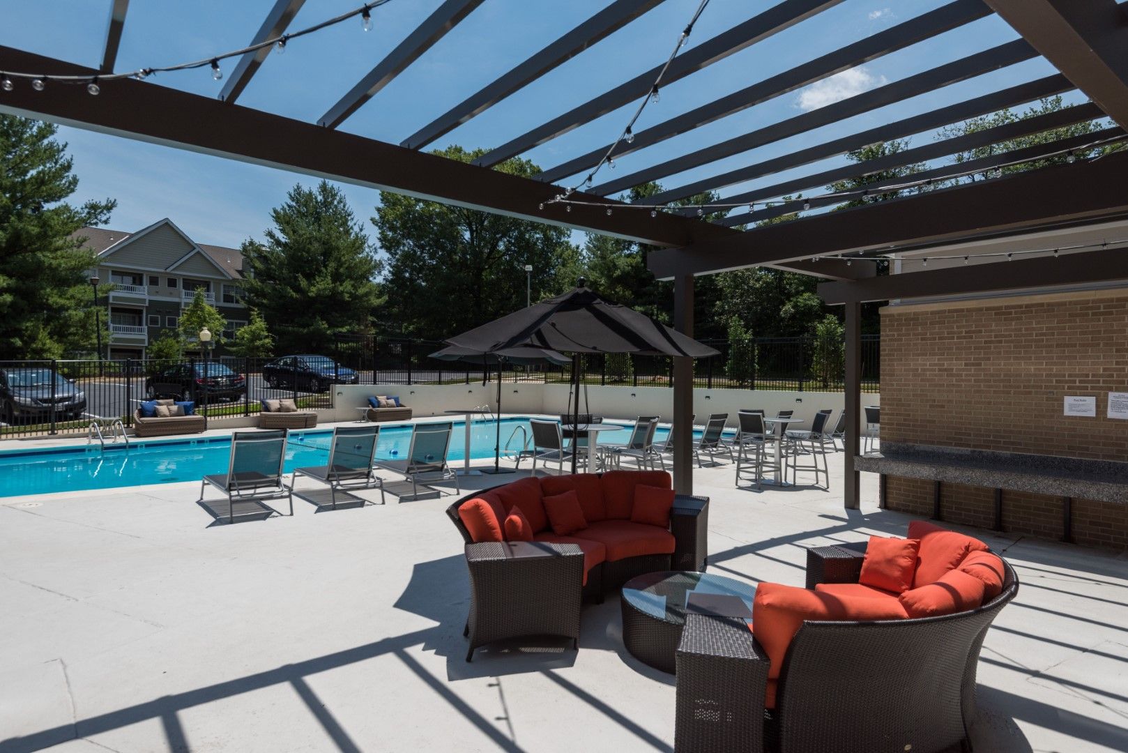 Pool lounge at The Mark by Solaire in Alexandria, VA.