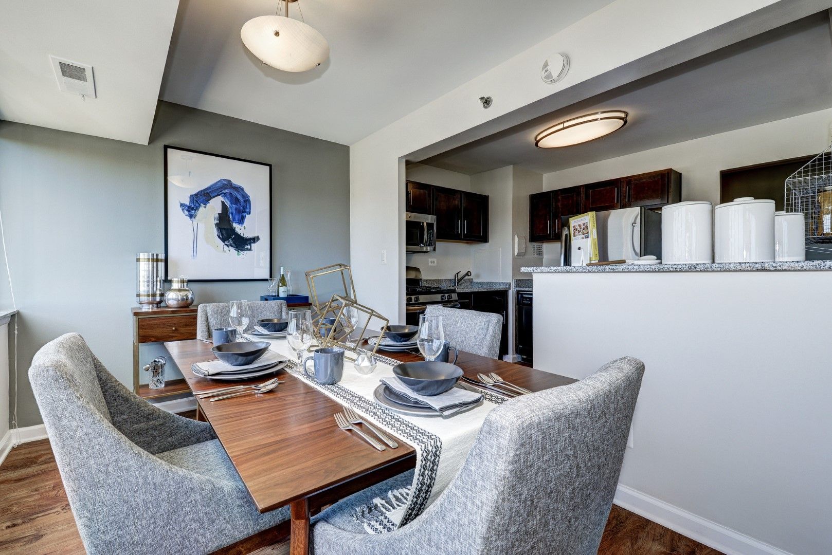 Living area at The Mark by Solaire in Alexandria, VA.