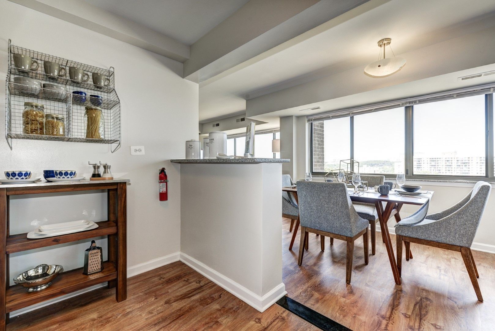 Dining room at The Mark by Solaire in Alexandria, VA.