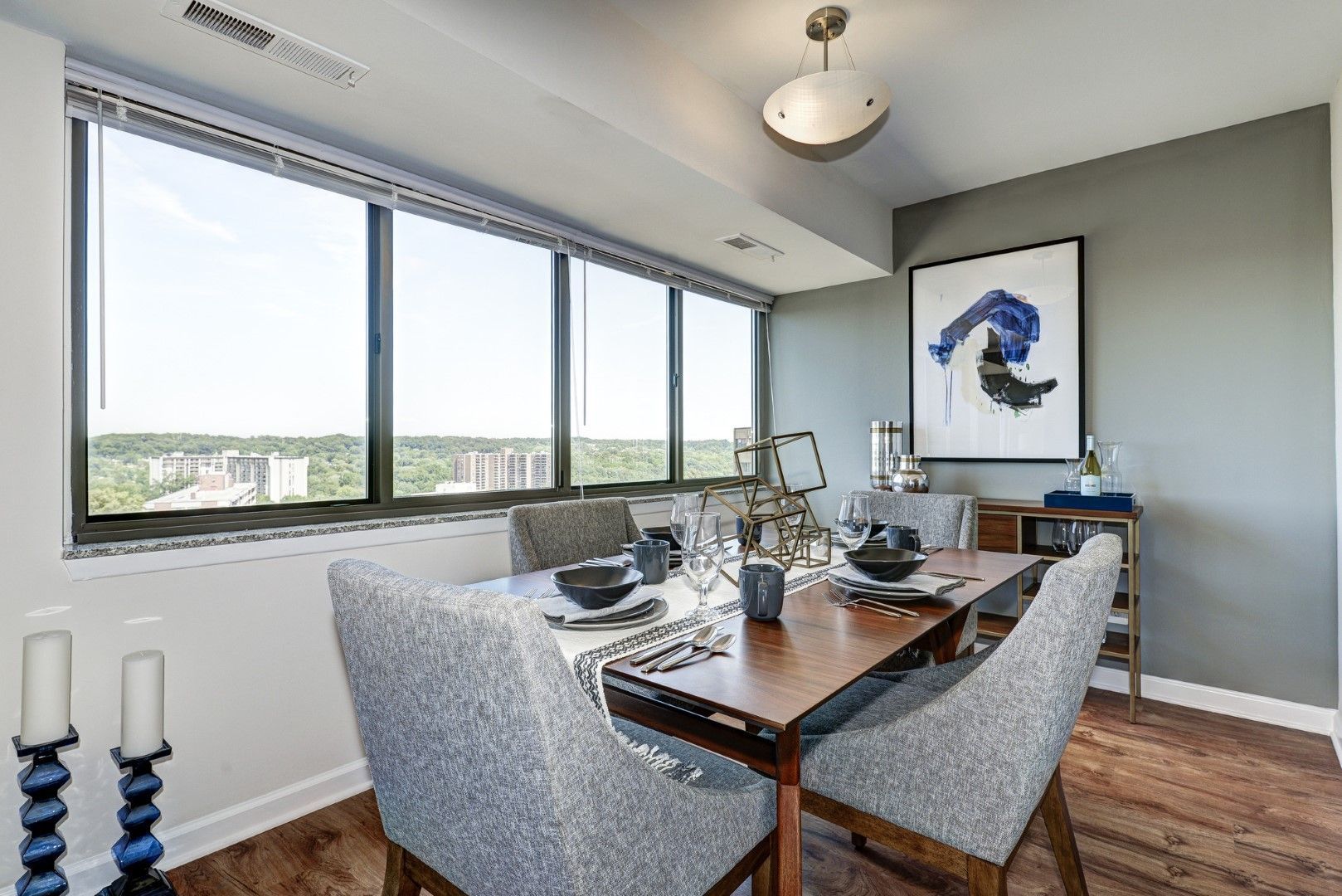 Dining room at The Mark by Solaire in Alexandria, VA.