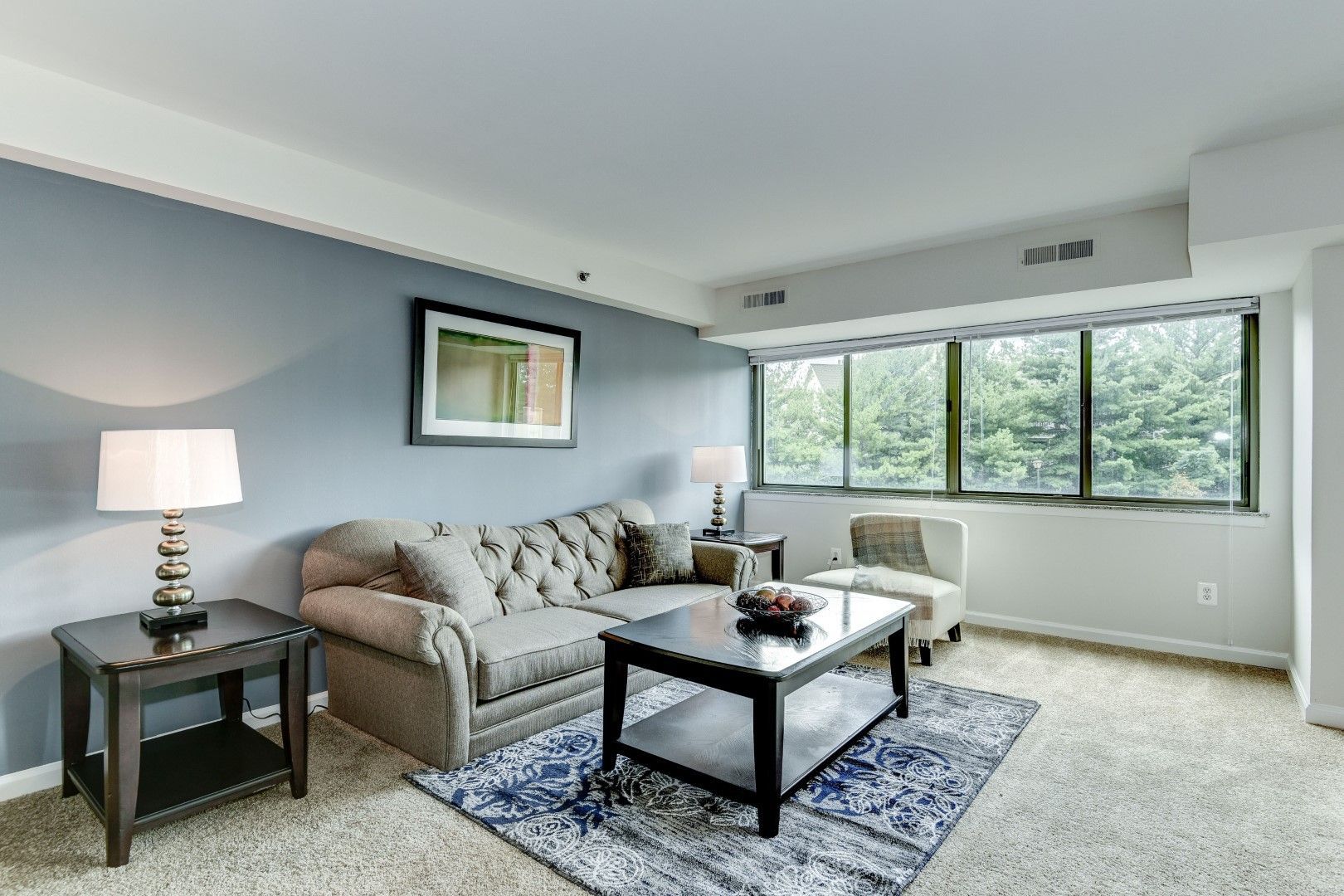 Living room at The Mark by Solaire in Alexandria, VA.