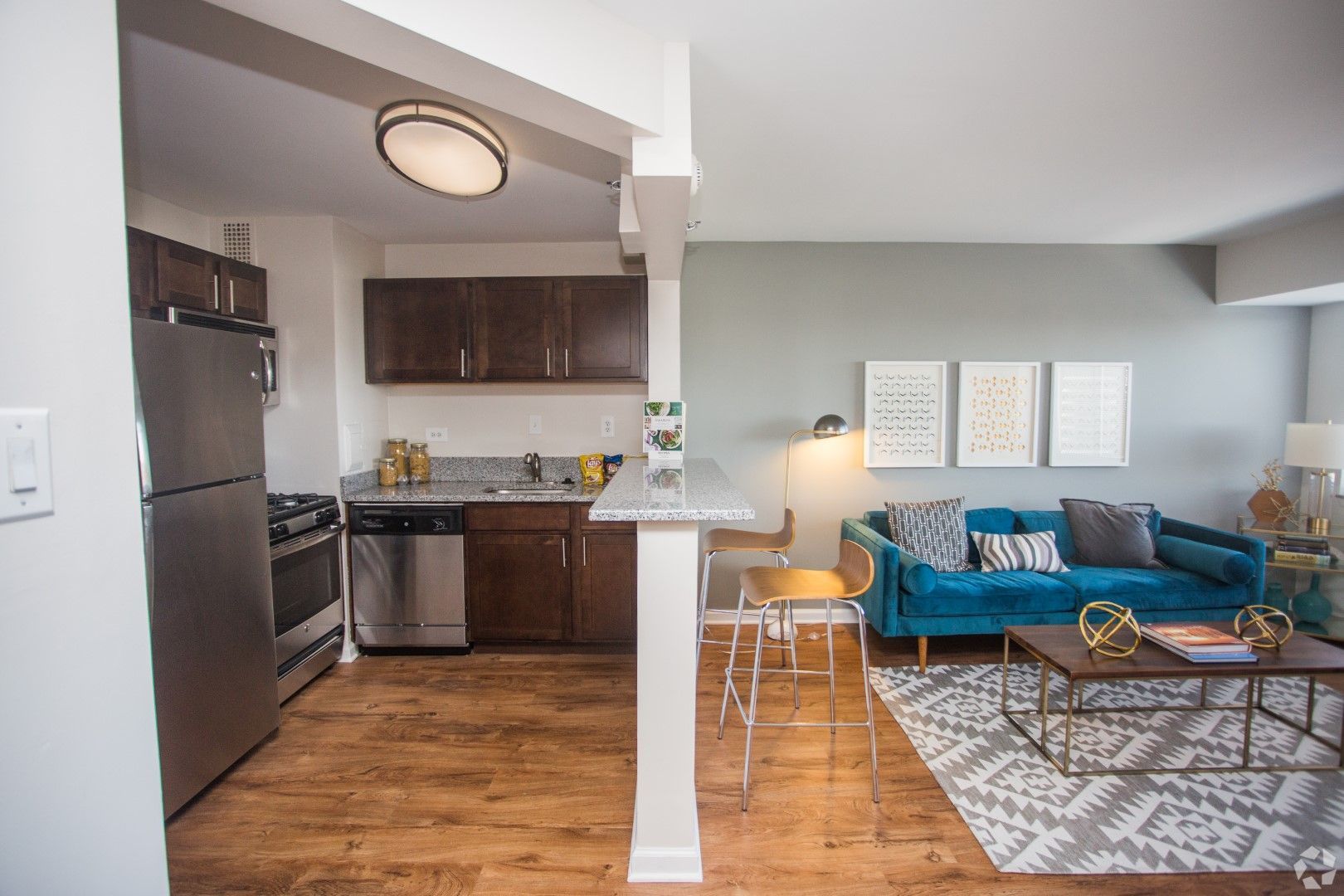 Kitchen at The Mark by Solaire in Alexandria, VA.