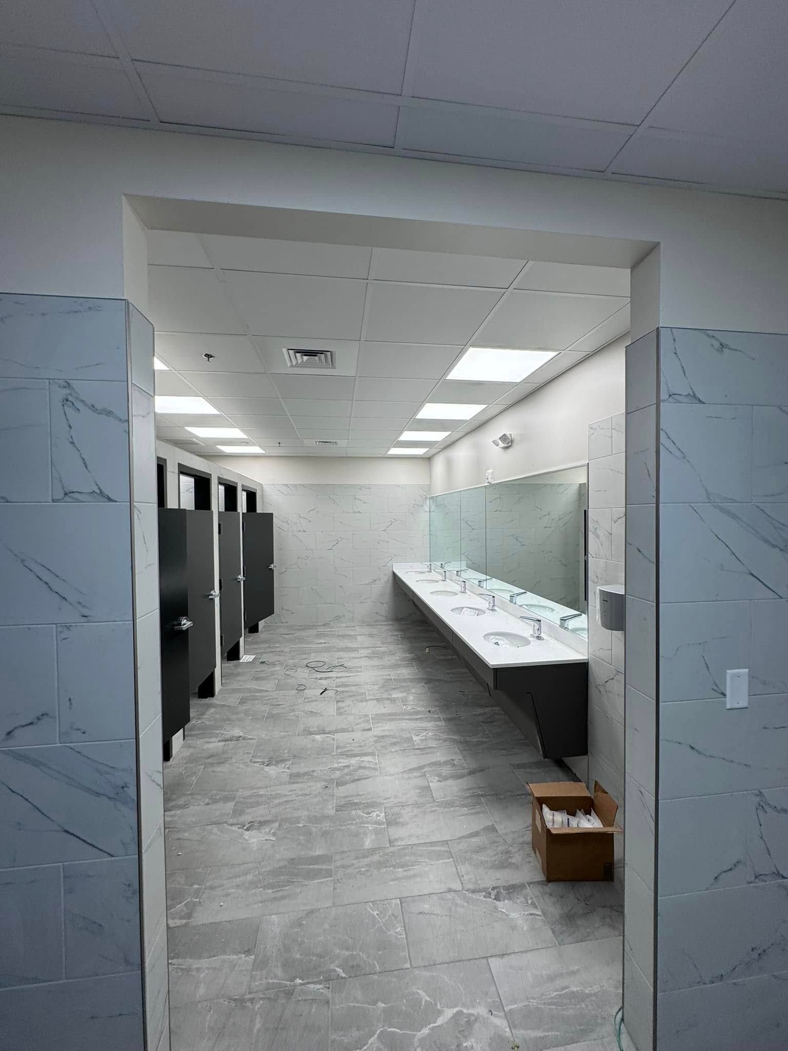 new lighting installation in commercial property