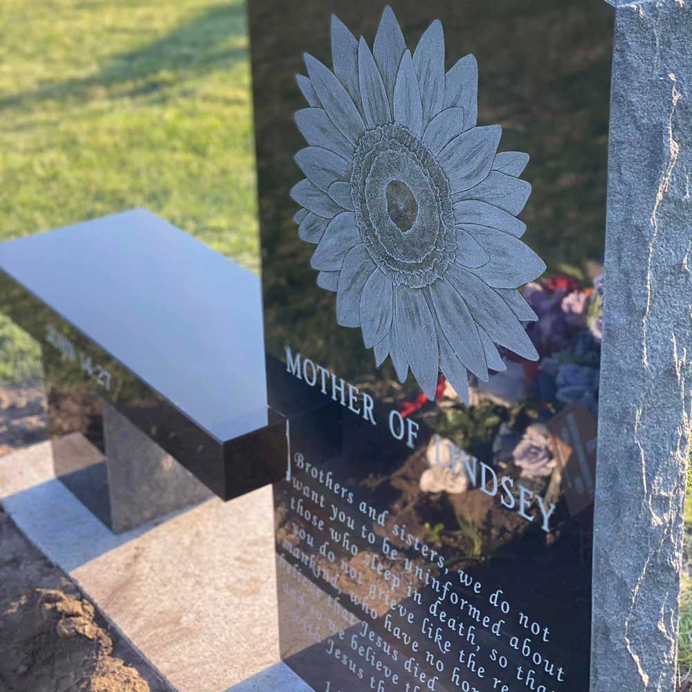 Granite Memorial Bench — Mount Ayr, IA — Eighmy Friedrich Monument Co