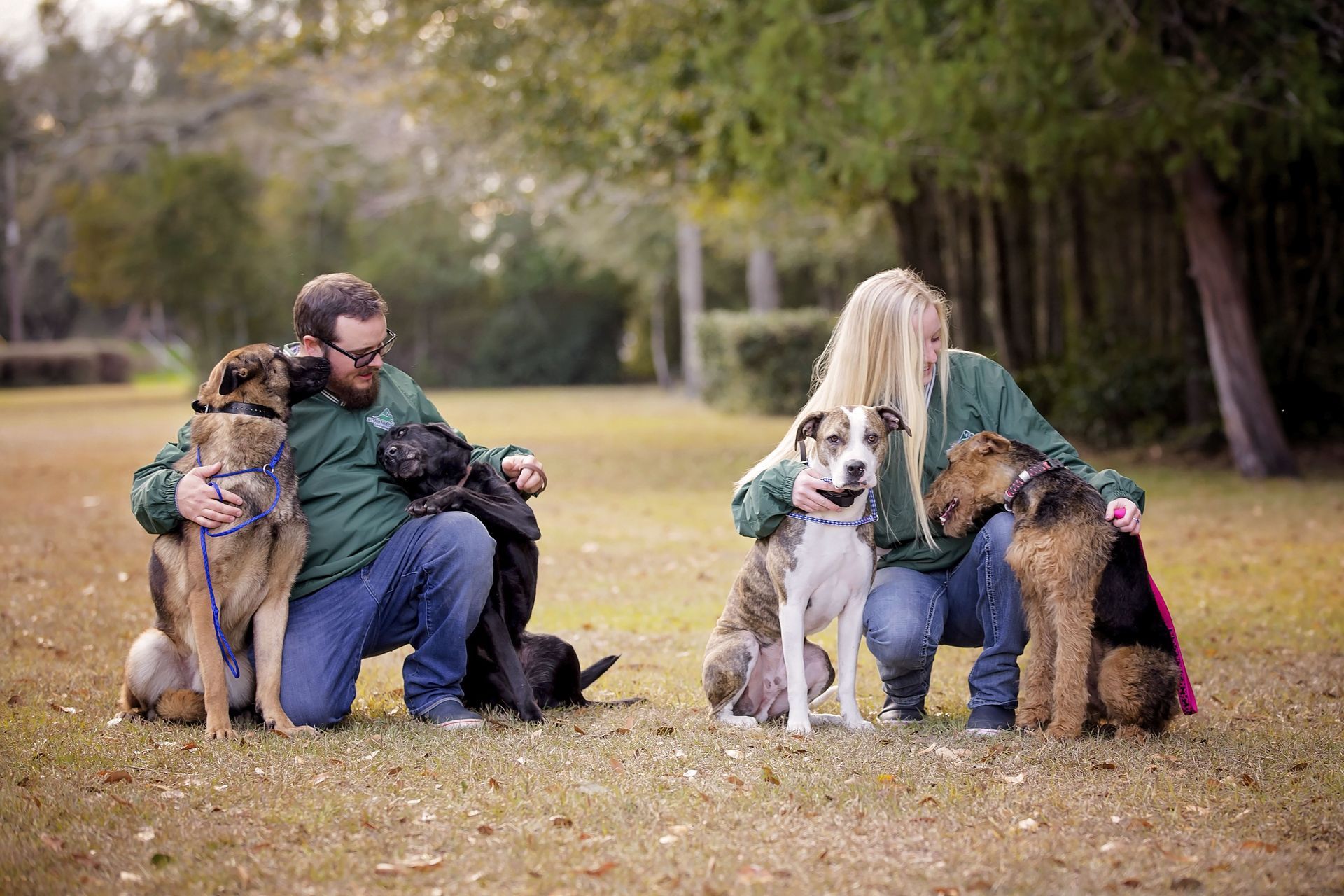 Trainers with dogs