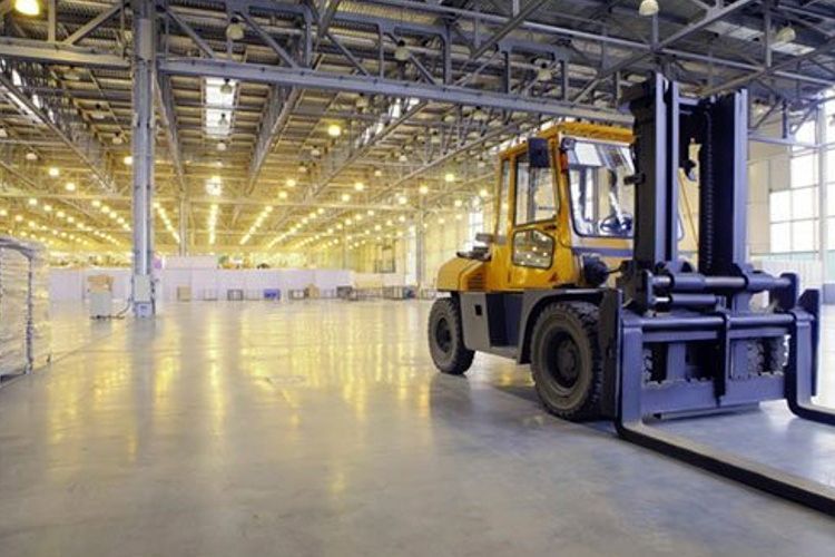 Forklift in Warehouse