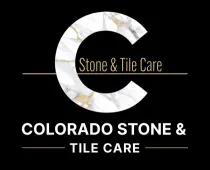 Colorado Stone & Tile Care logo with white “C” and stone tile care text on black background