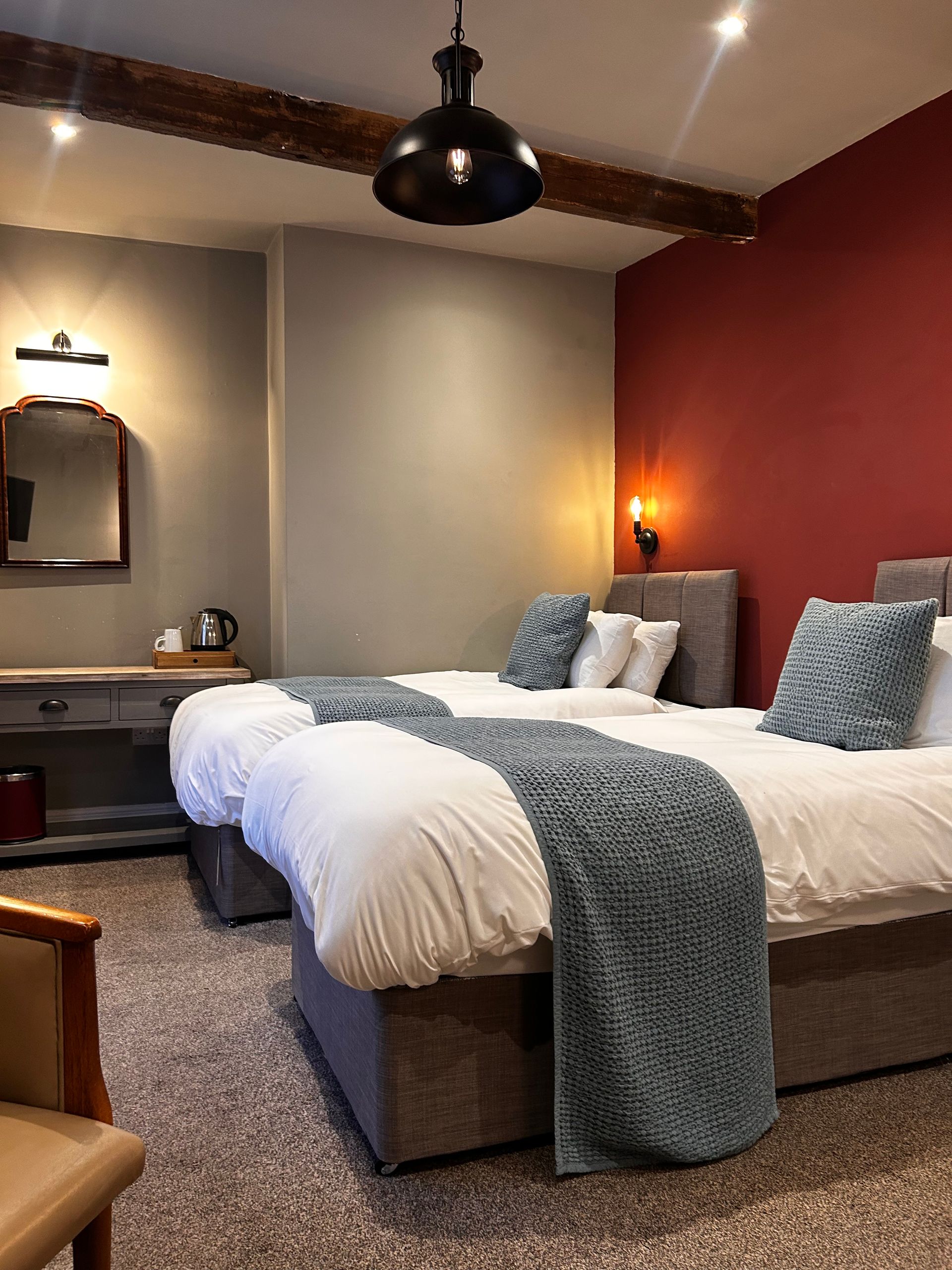 A bedroom at The Acle Steak, Norfolk Broads
