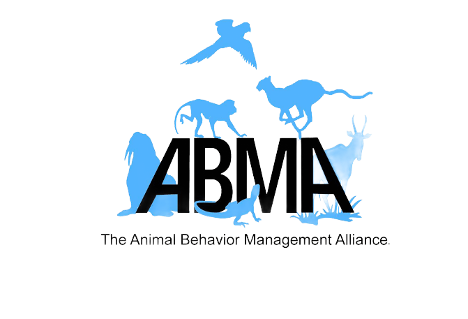 ABMA logo with blue animal silhouettes and the text “The Animal Behavior Management Alliance”