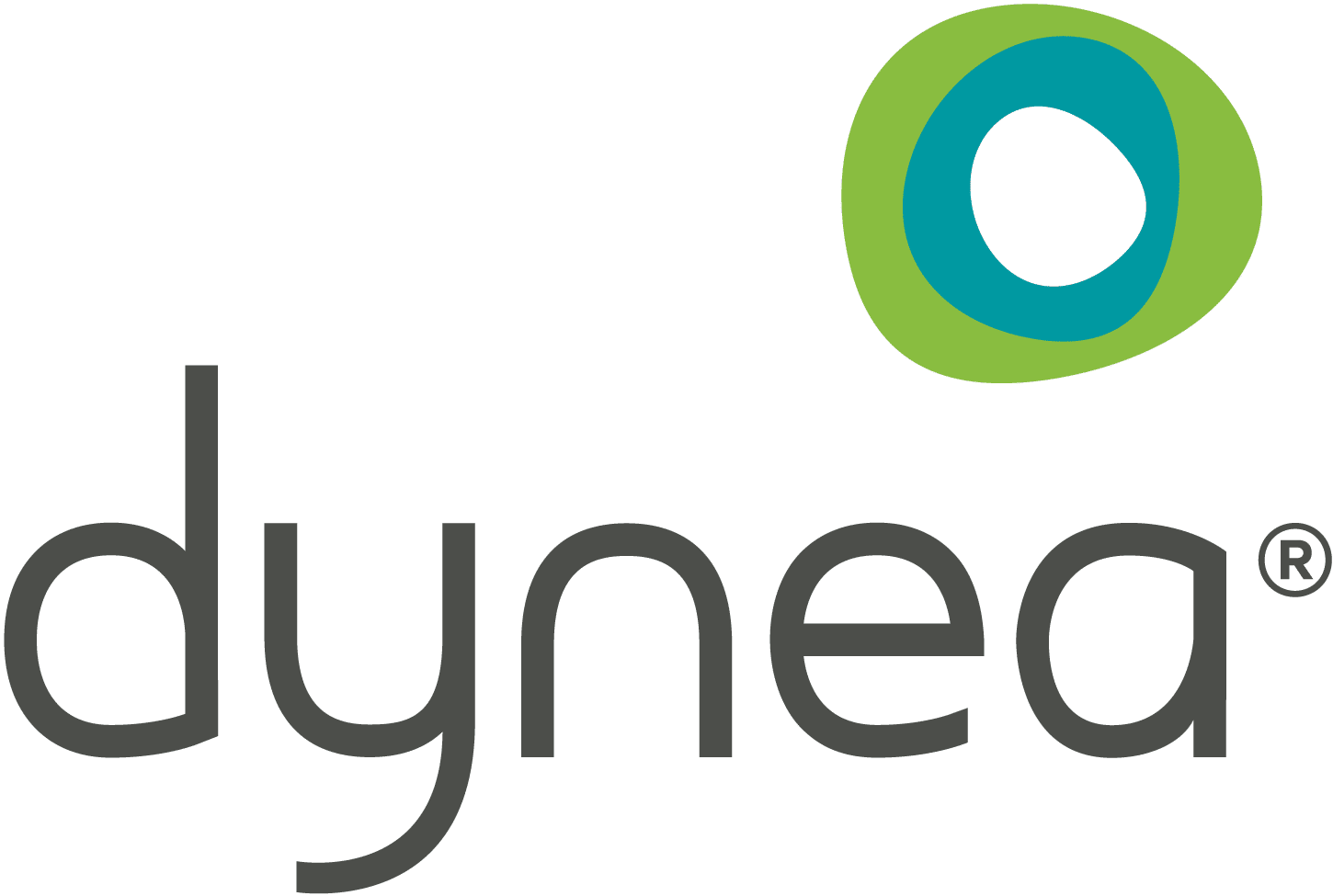 Dynea-logoen har en grønn sirkel i midten.