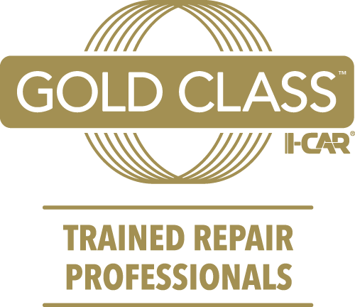 A gold class trained repair professionals logo on a white background.