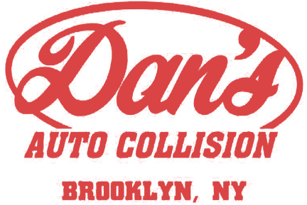 The logo for dan 's auto collision in brooklyn ny