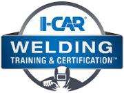 The logo for i-car welding training and certification.