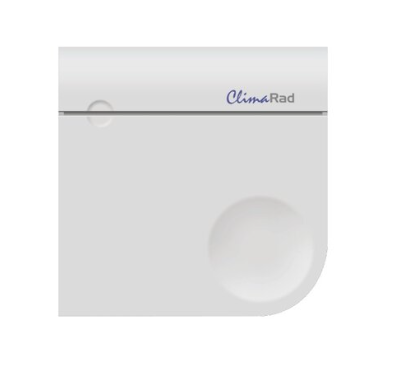 Witte ClinipRad-doos met een grijze streep en een cirkelvormig reliëf.