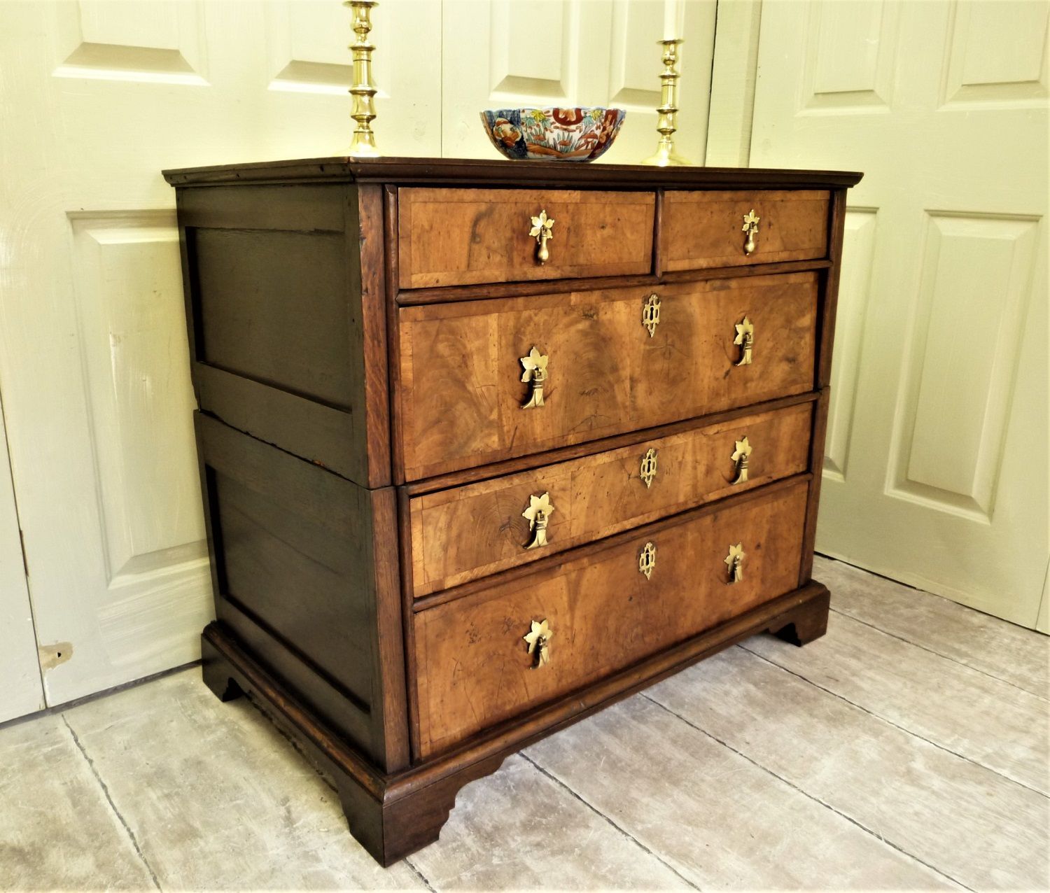 Early Georgian Oak Side Table with Side hung Drawers at The Antiques Source Steeple Ashton Trowbridge Wiltshire BA14 6HH